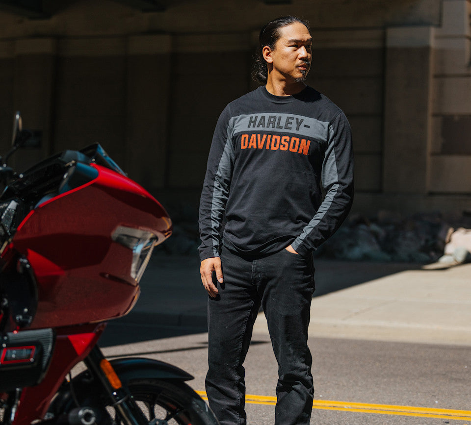 Men's Copperblock Block Letter Long Sleeve Tee - Image 3